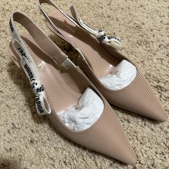 Dior J'ADIOR SLINGBACK PUMP nude technical fabric size 36 1/2 - Picture 3 of 6